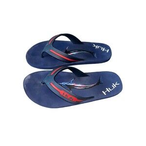 Huk Fishing Flipster Flip Flops Sandals Thongs Mens Size 8